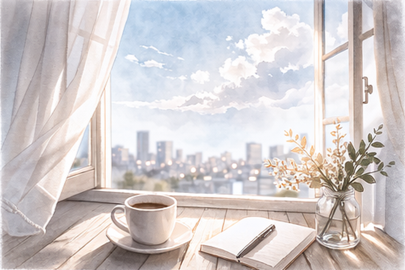 休日、パジャマのままの私